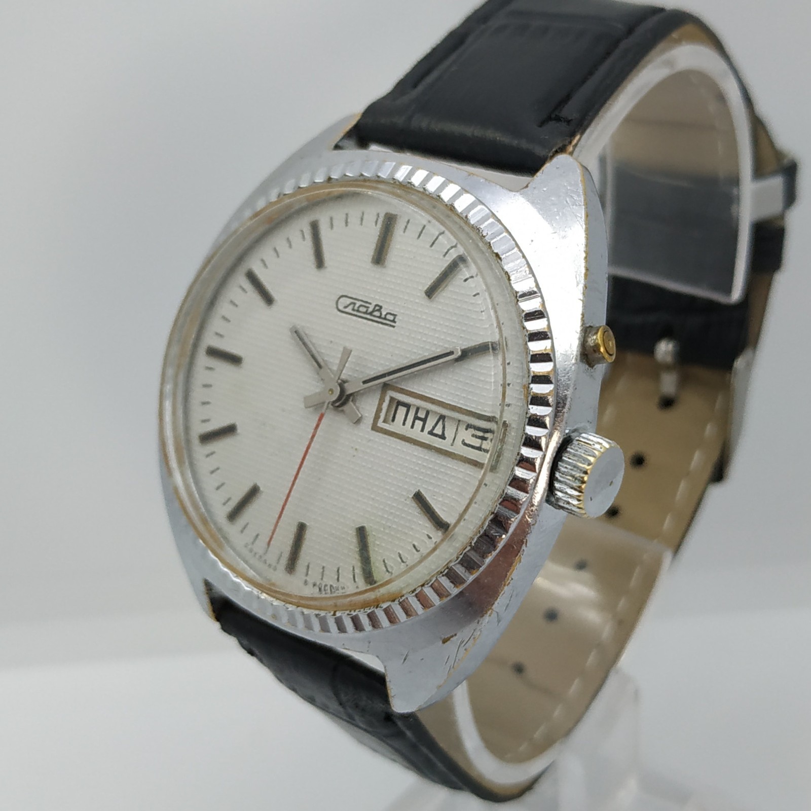 Dress Men’s Watch SLAVA Vintage USSR Mechanical SERVICED Retro Soviet Russia