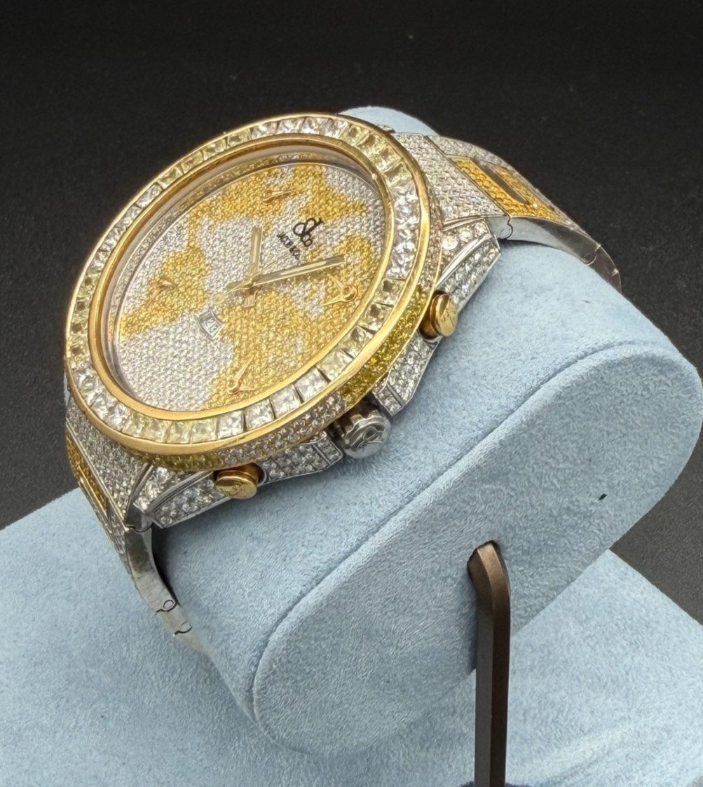 Jacob and Co 5 Time Zone The World Is Yours in Paved Diamonds