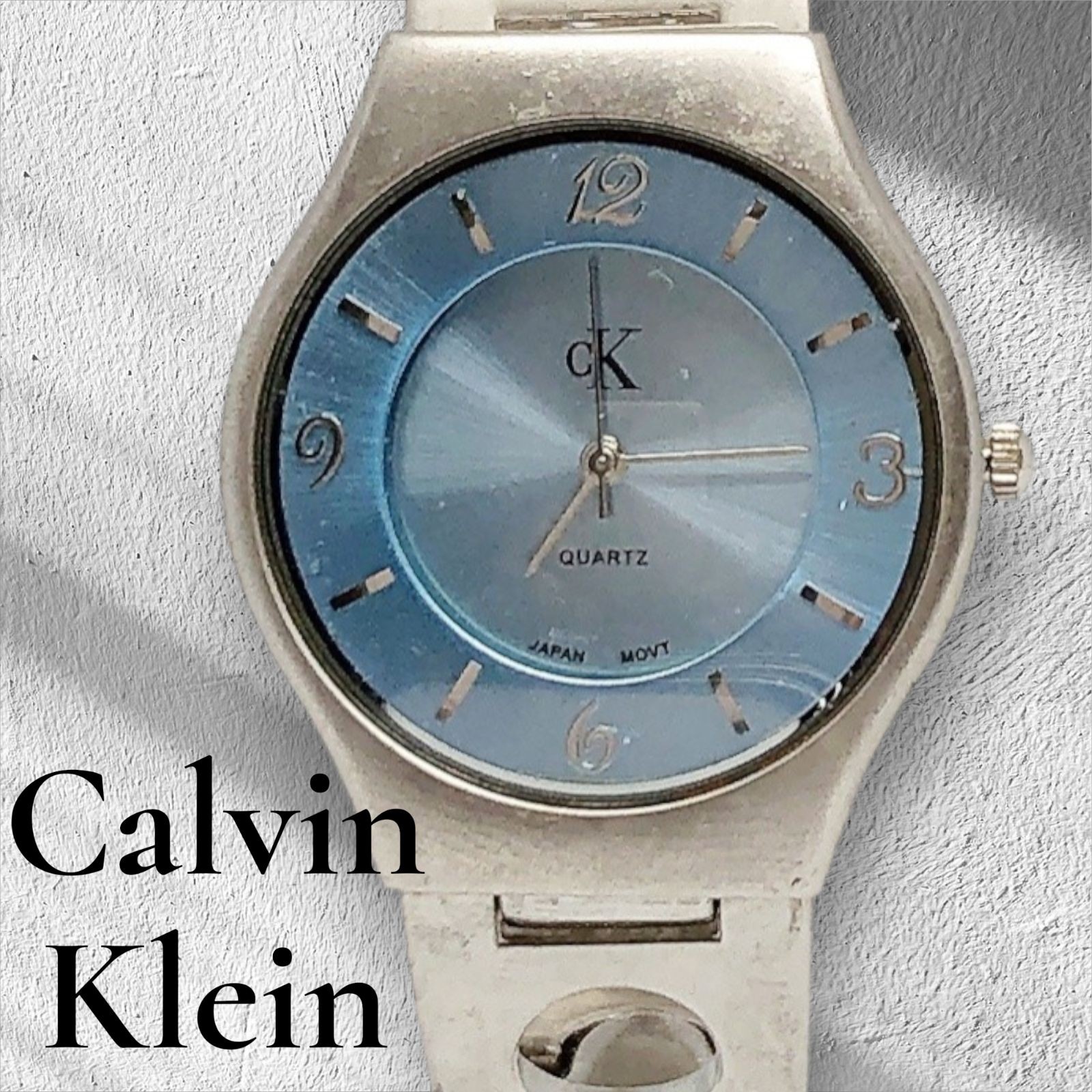 Calvin Klein Watch Ladies 3 Hands Dial Blue New Working Item