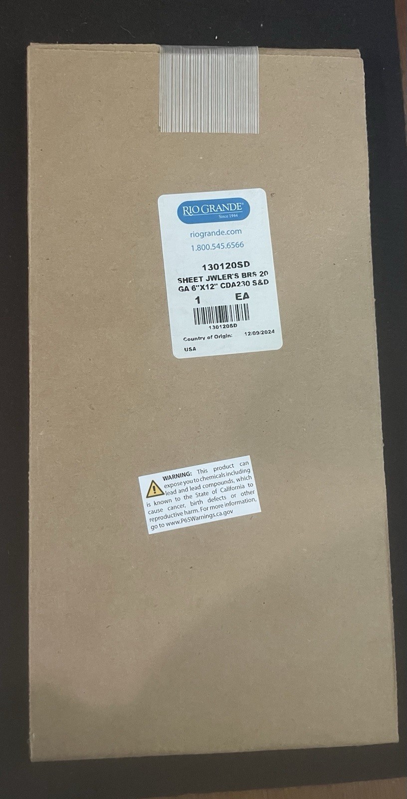 Jeweler’s Brass 6″ x 12″ Sheet 20-Ga Dead-Soft