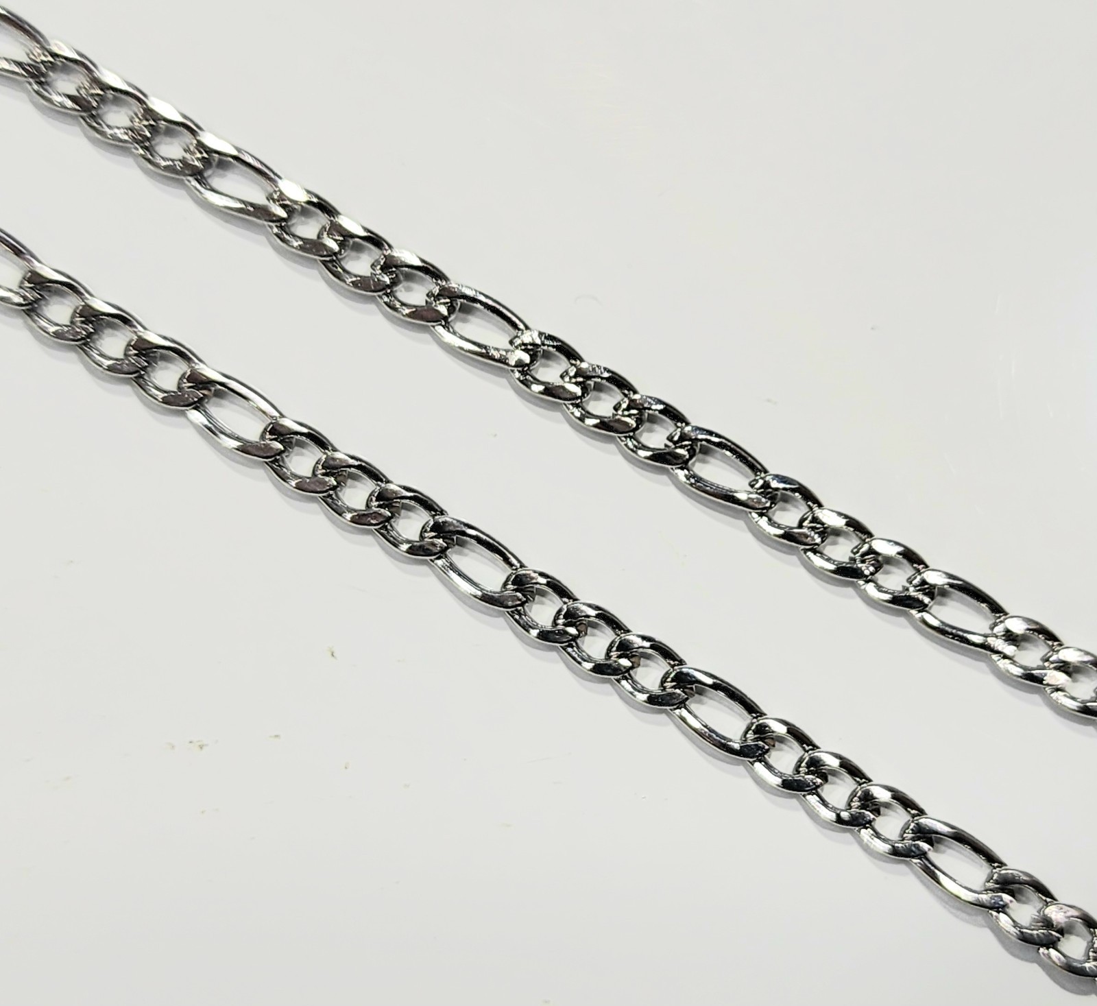Stainless Steel Cross 1.5 inch Long with 18-inch Long 2.5mm Figaro Chain
