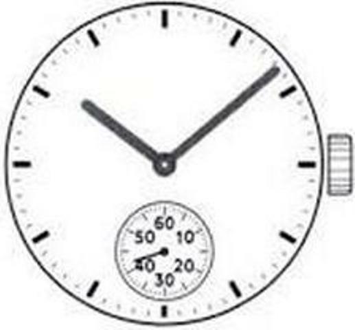 Hattori Japan 2 Hand Quartz Watch Movement VD78 Small Second At 6:00