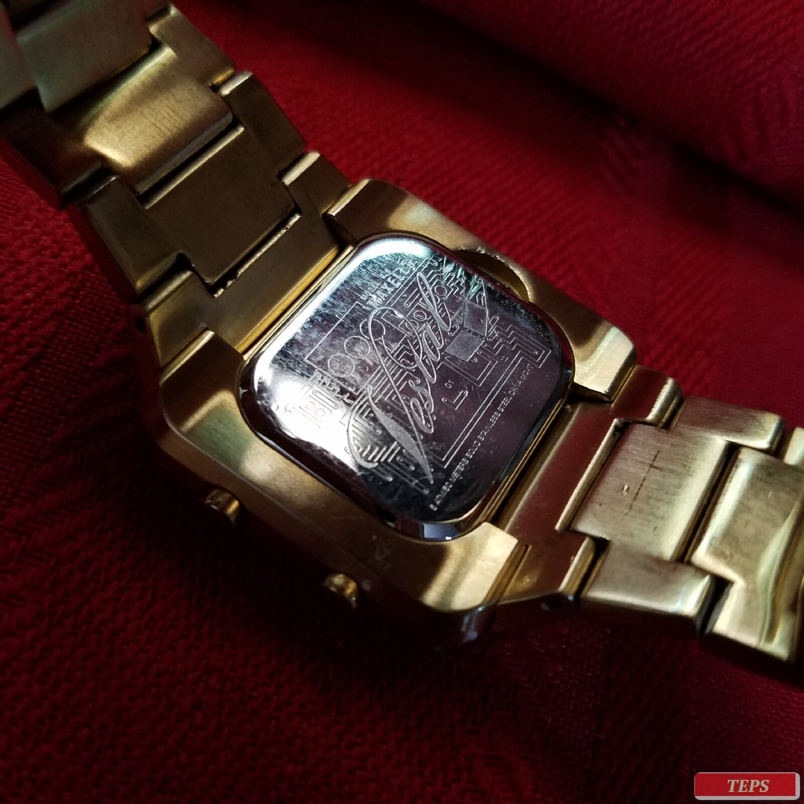 Vestal “Maxell jr.” (Gold) 50M Digital China Movement w/ Date & Light