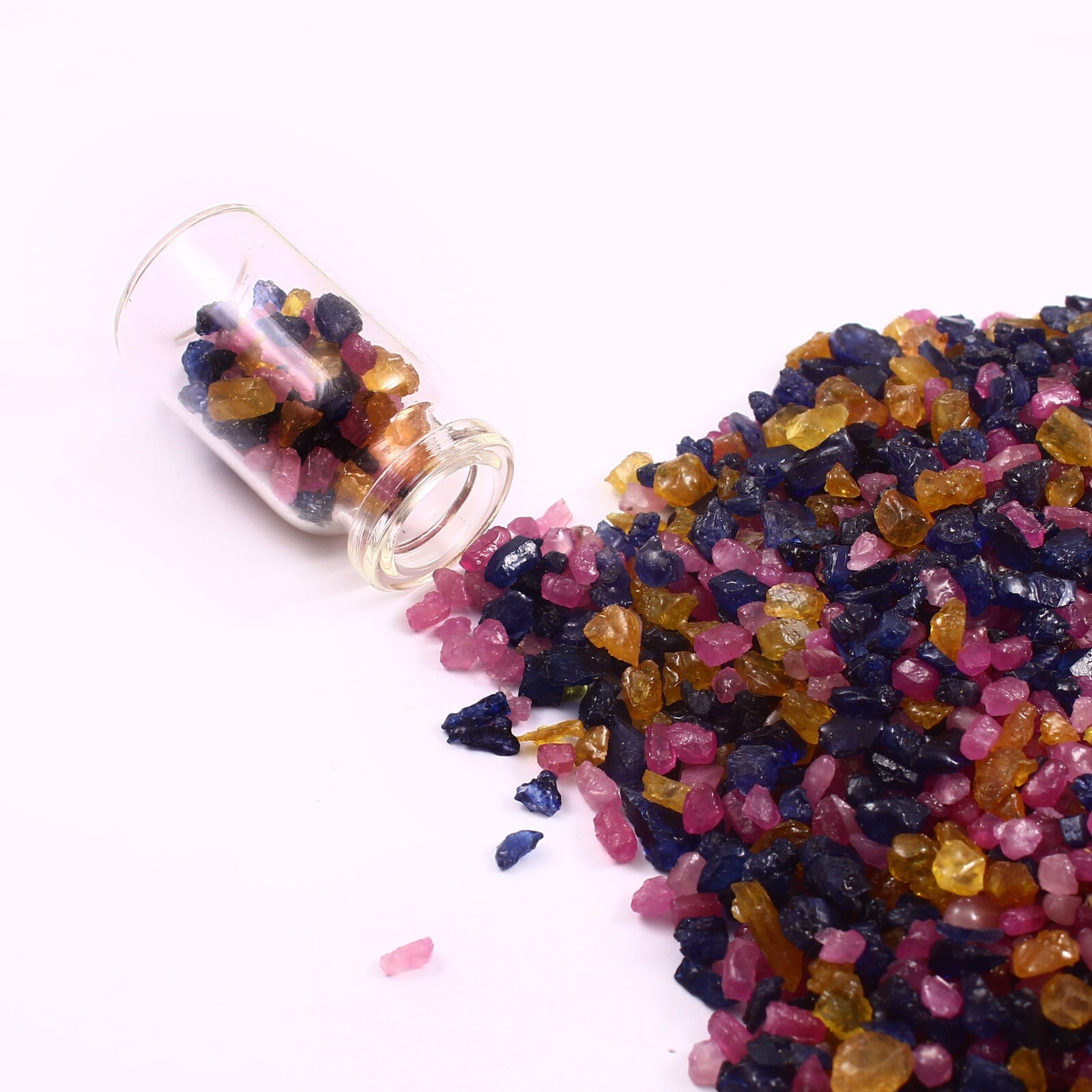 Natural Thailand Multi Mix Facet Grade Sapphire & Ruby Gemstone Rough Lot 200 Ct