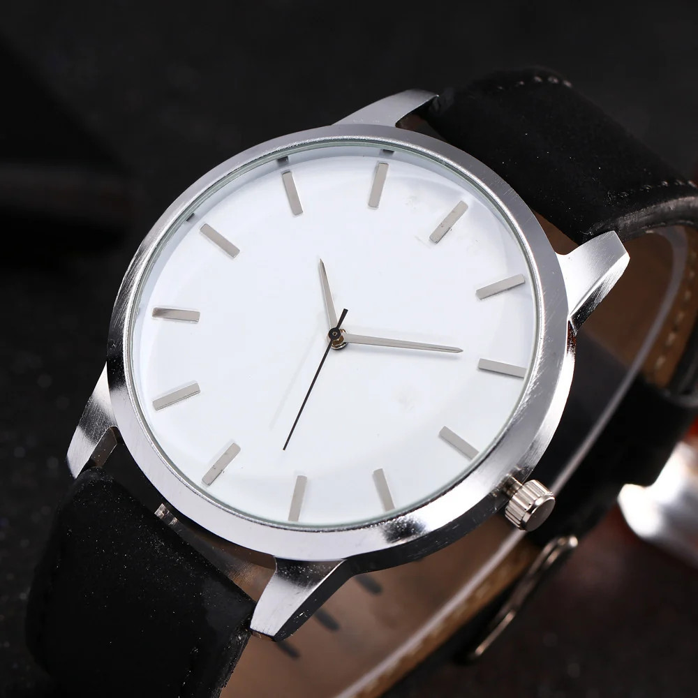 Mens Large Dial Military Style Sports Watch Leather Band 25cm Strap 2 6cm Daily