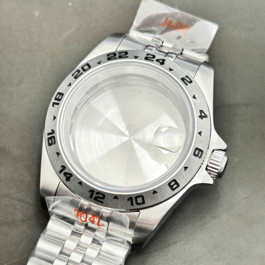 39MM Sapphire Crystal Brushed Watch Case for NH34 NH35 NH36 Explorer Mod Parts
