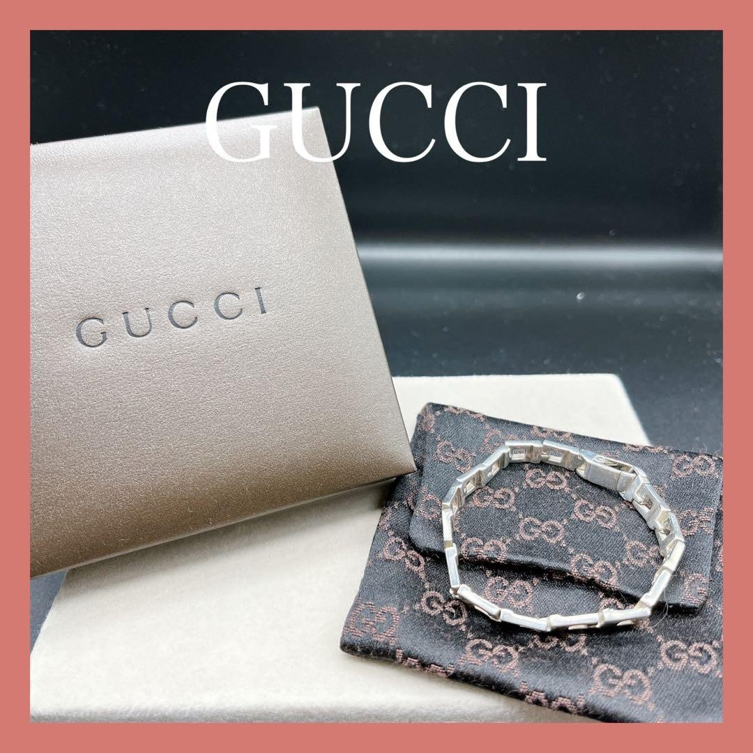 GUCCI G Shape Link SV925 Bracelet Silver Jewelry Luxury Accessory