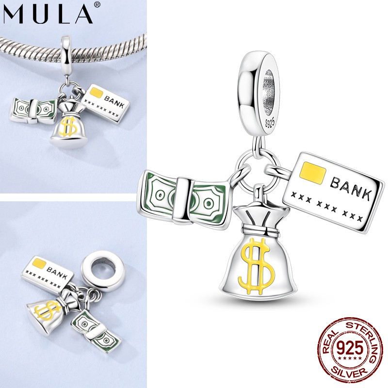 MULA 925 Sterling Silver Charm Wealth Three in One Pendant for Women Bracelet