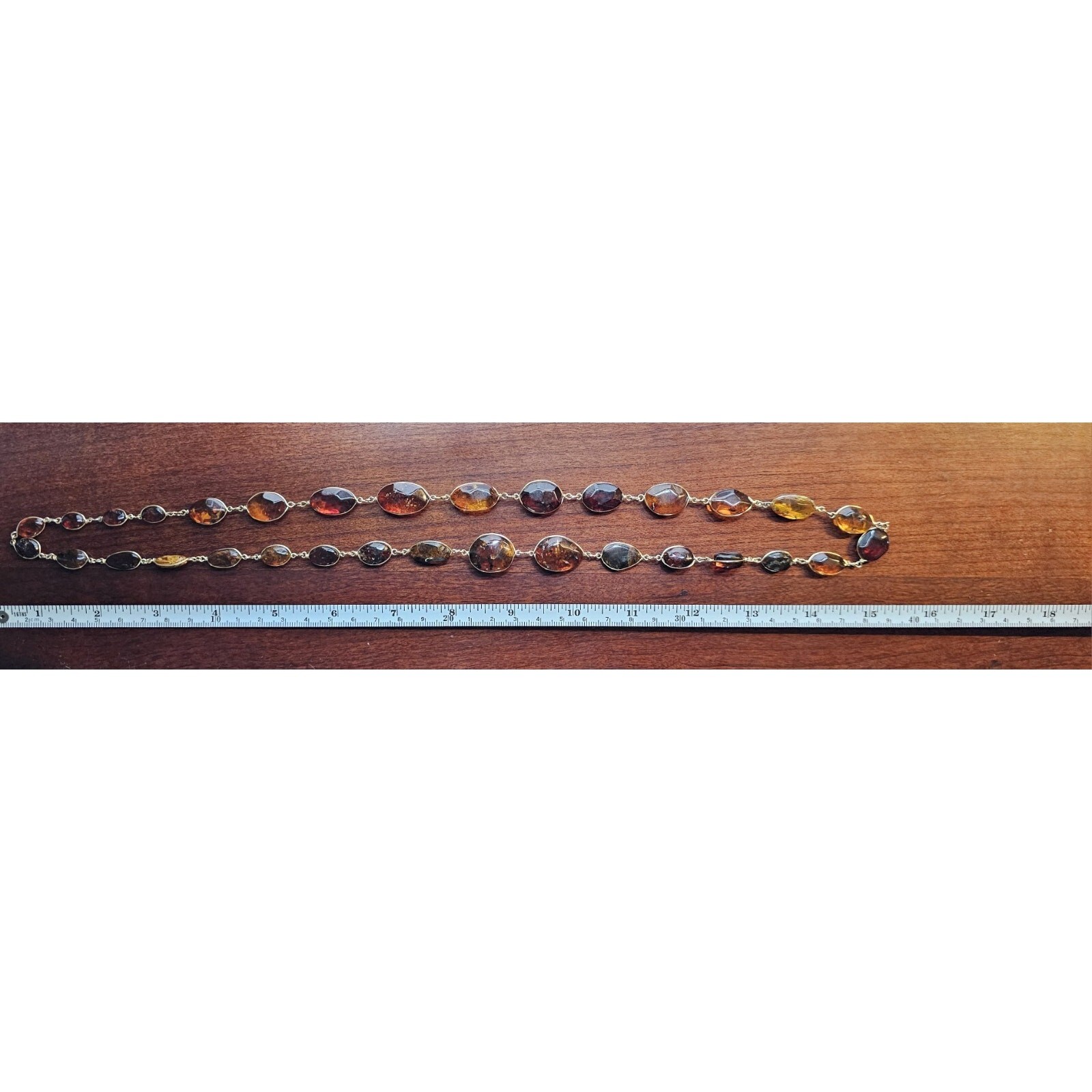 Vintage Handmade Delicate Large Amber Necklace [Variable Sizes] *Read Desc*