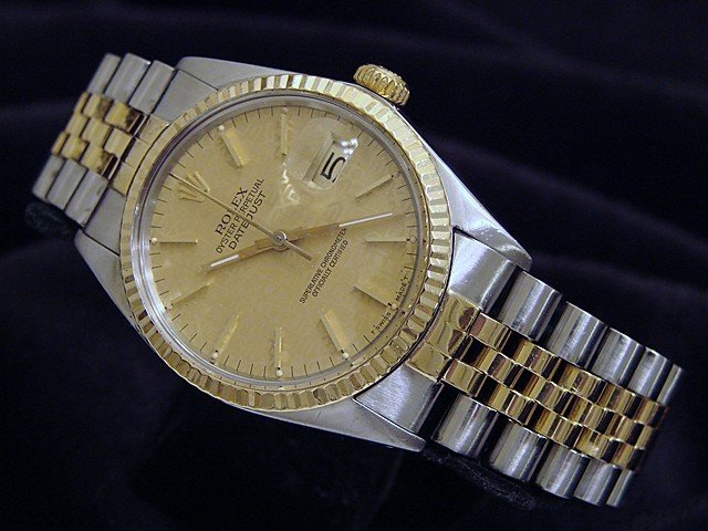 Rolex 2Tone 18K Gold/Stainless Steel Datejust Jubilee w/Anniversary Dial 16013