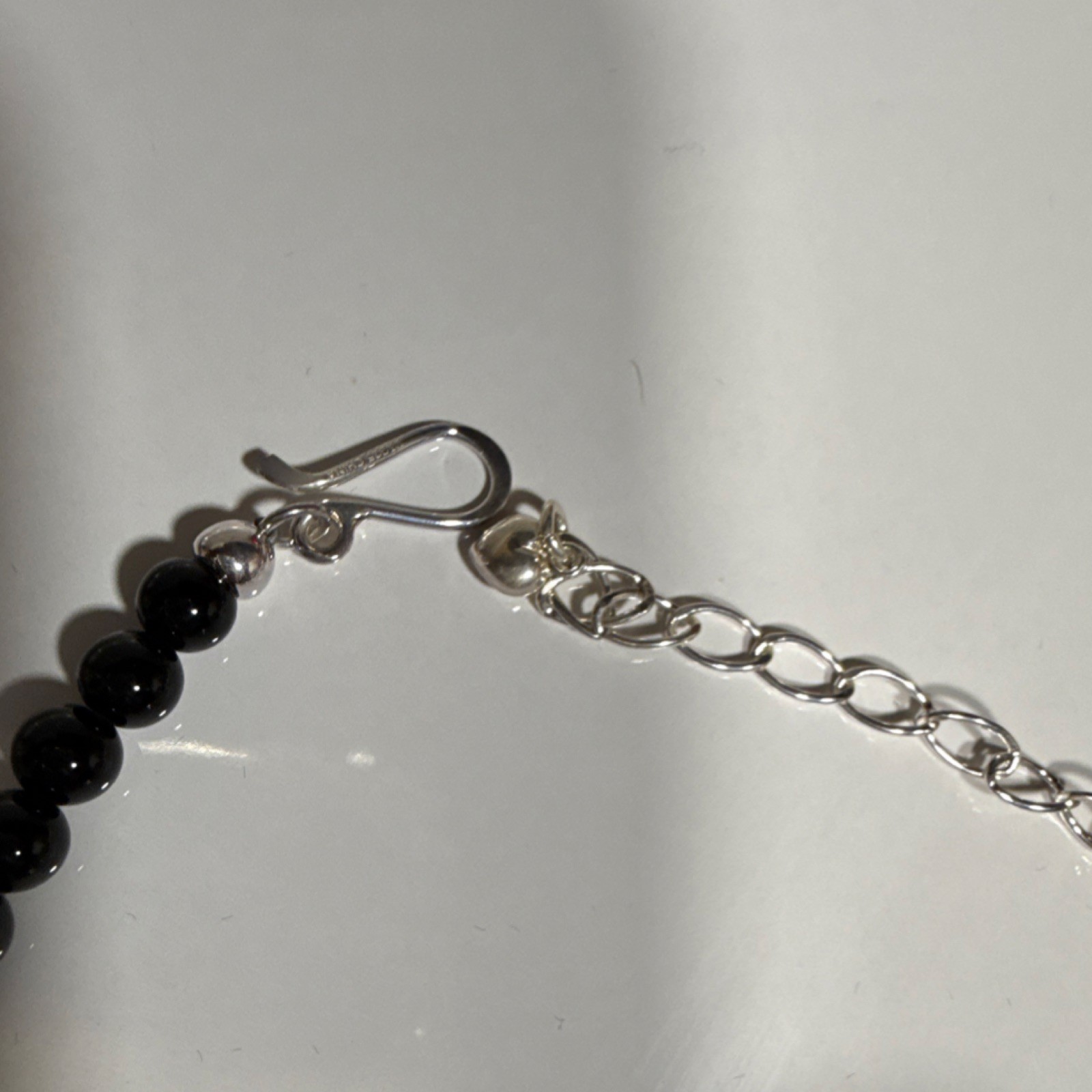 Mine Finds by Jay King Agate Black Brown Beaded Necklace with Silver Hook