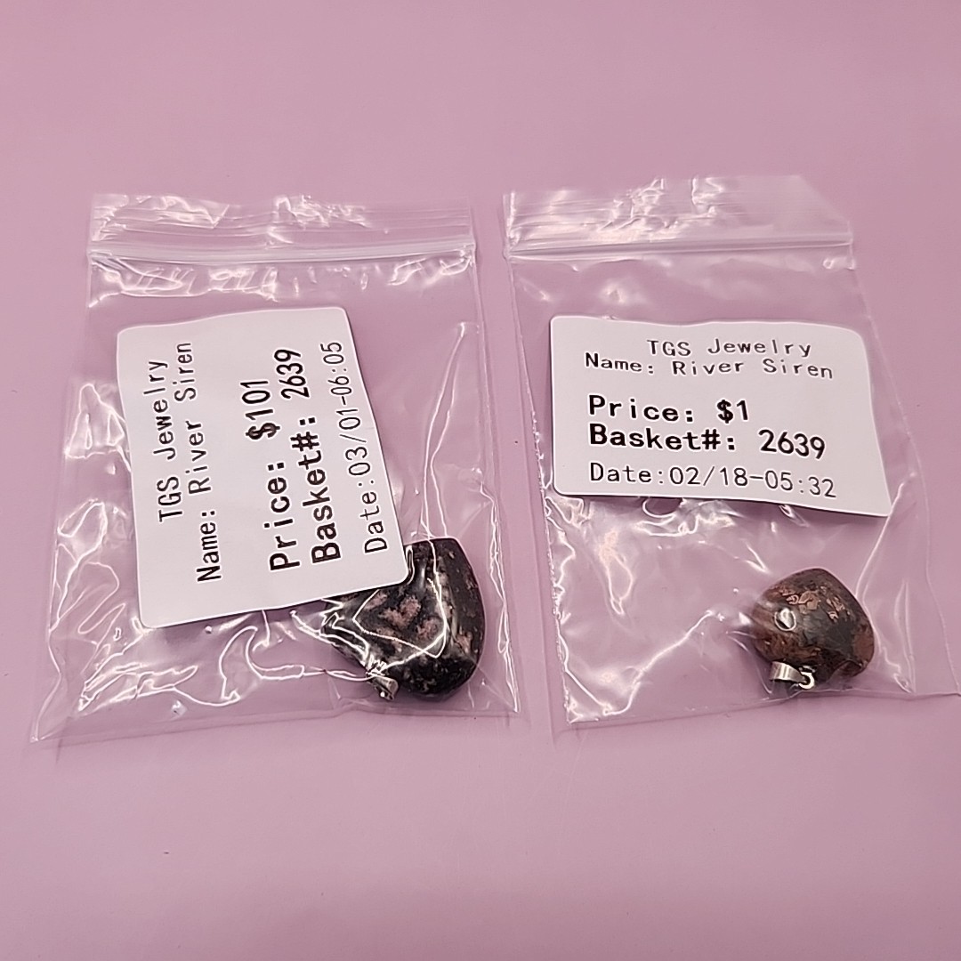 NEW TGS Jewelry Heart Shaped Crystal Pendent + Bonus Mini Pendent