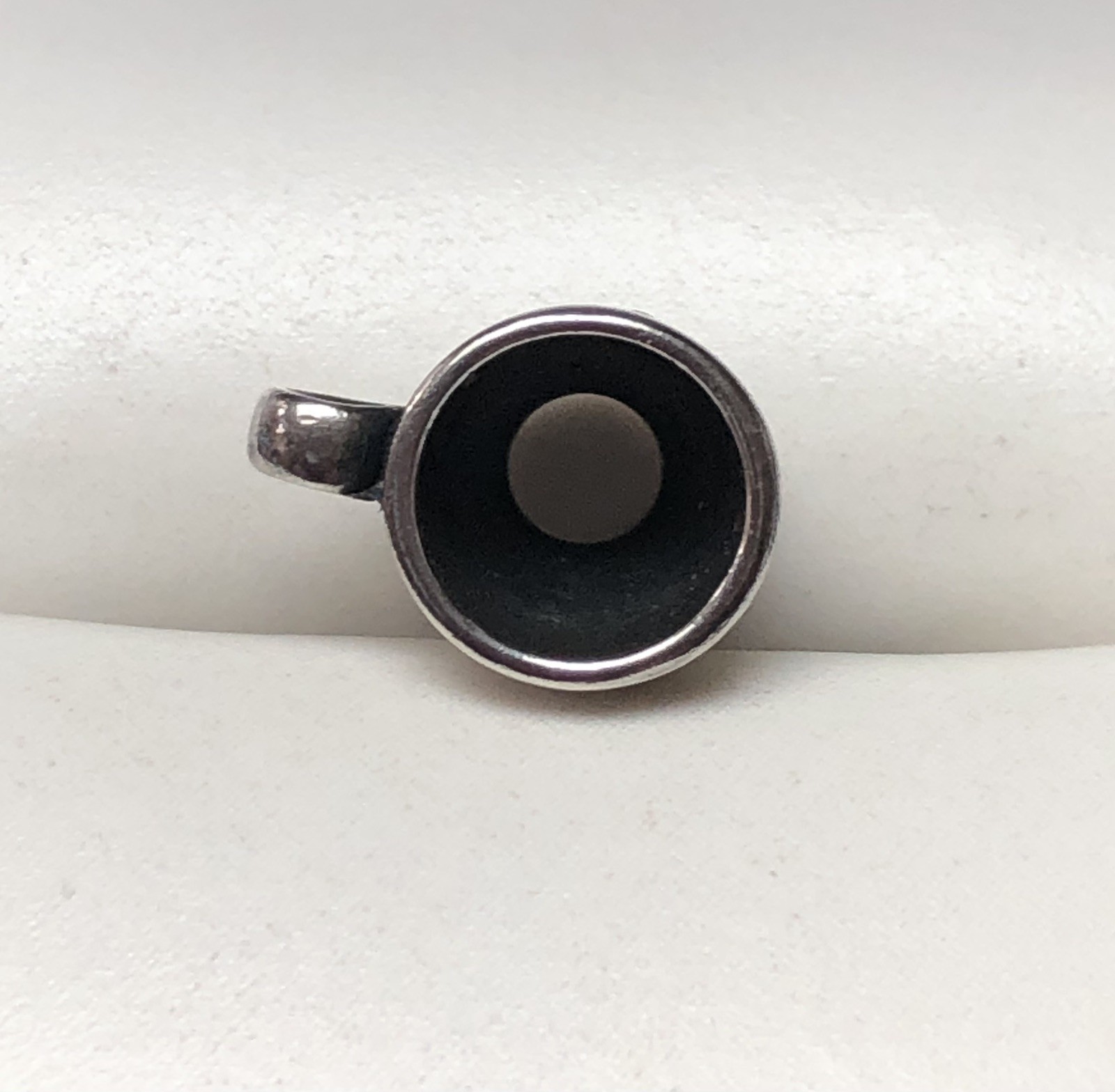 TROLLBEADS (2) RETIRED Cappuccino Flower Bead & Coffee Mug Bead W/Box!! **RARE**