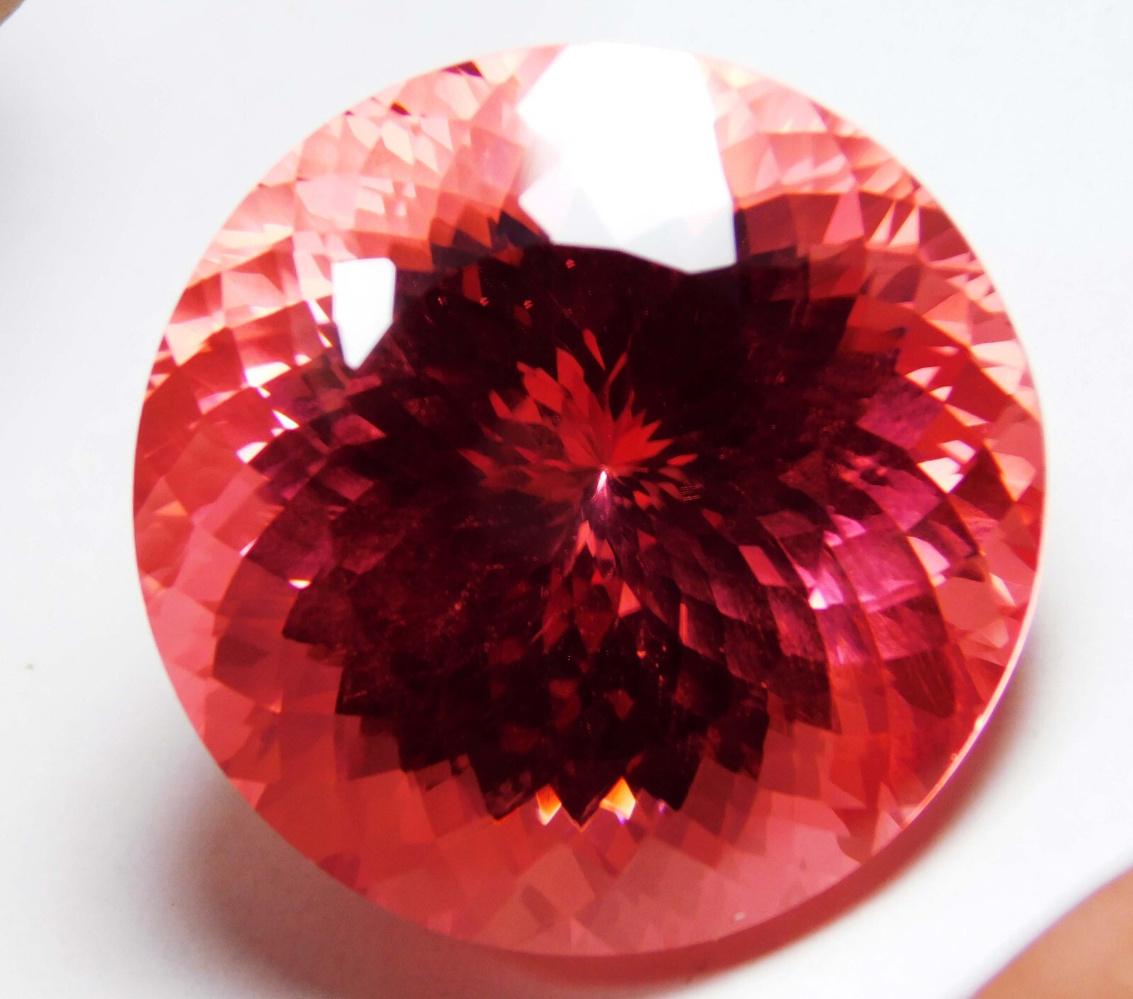 CERTIFIED PREMIUM QUALITY NATURAL SAPPHIRE ORANGISH RED 97.70 Ct ROUND SHAPE
