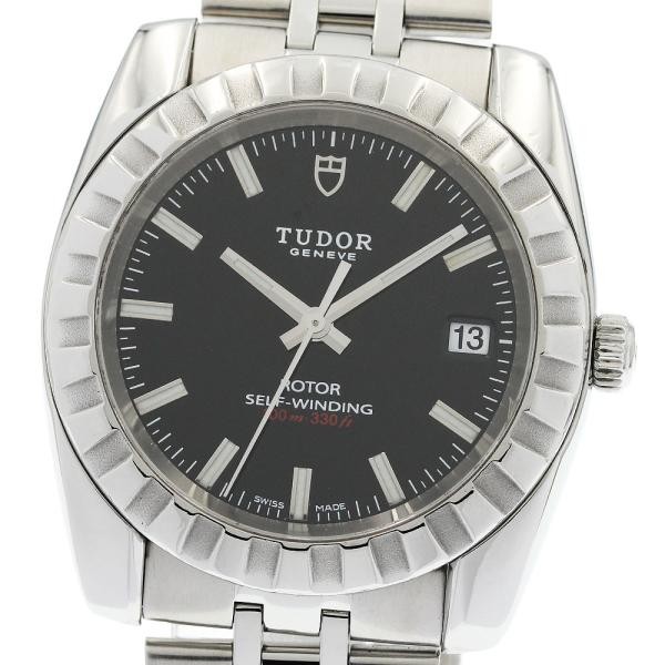 Tudor Heritage 21010 37mm SS Black Dial Automatic Date Watch #C8089