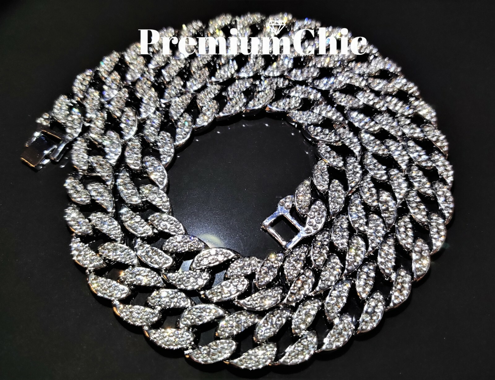 16MM Miami Cuban Choker Link Chain Necklace ICED Mens Gold Plated CZ Jewelry
