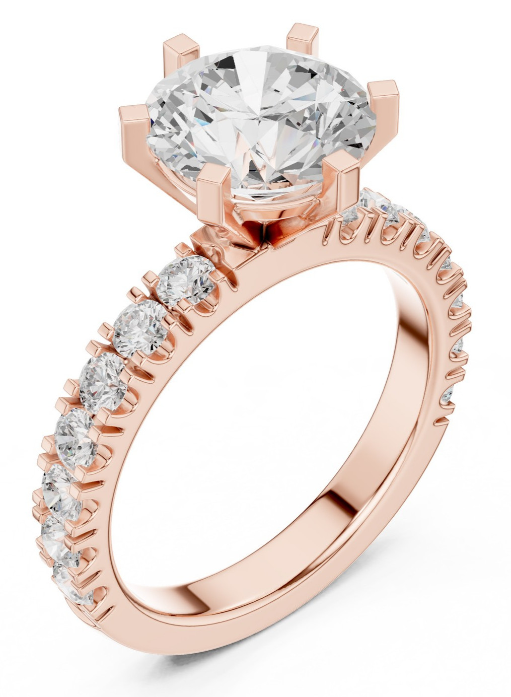 Certified 3 Ct Round Lab Grown Diamond Wedding Engagement Ring 14k Gold Over