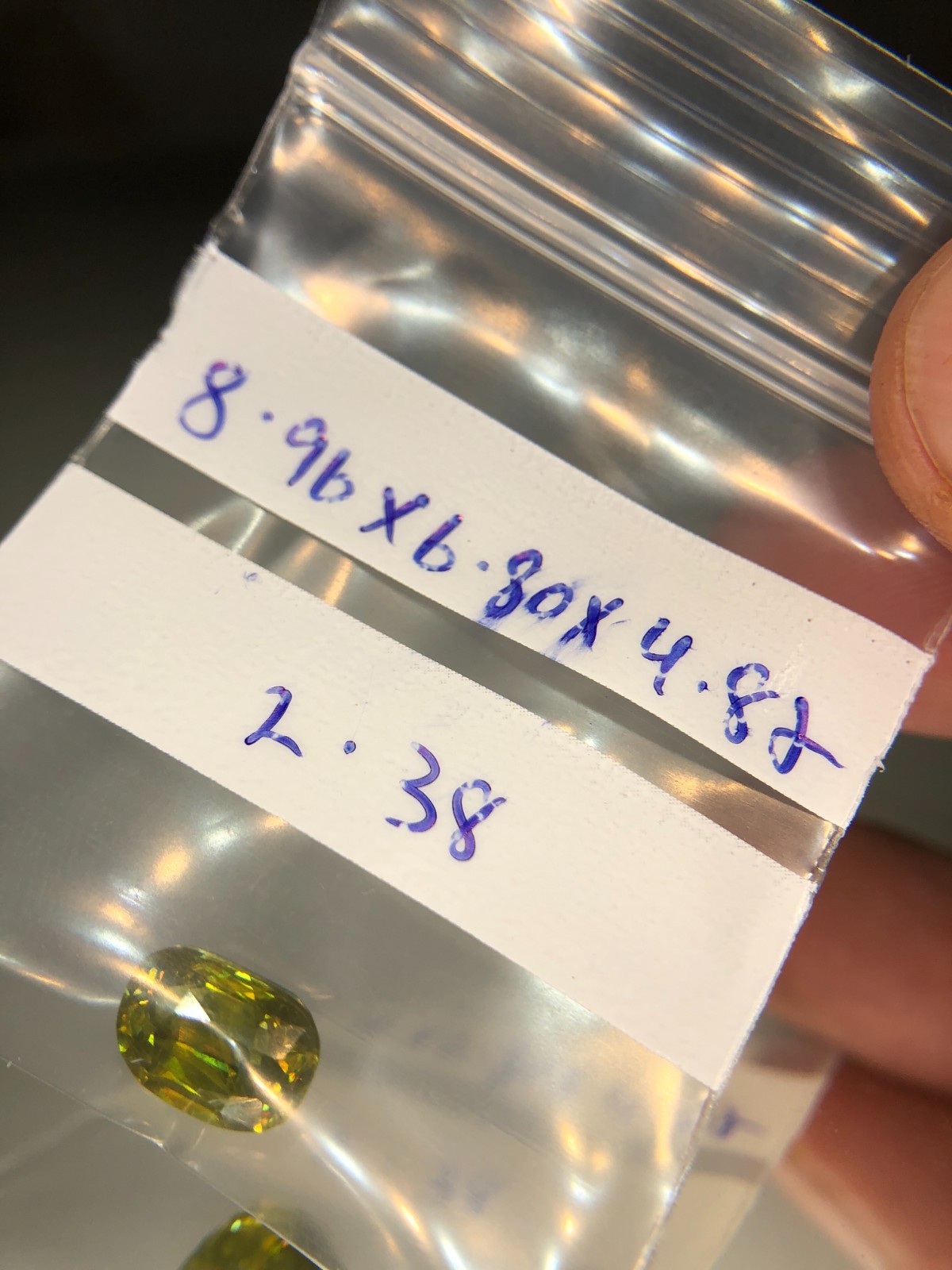 2.38 Ct Natural Faceted Full Fire Sphene / Titanite Cushion Cut Loose Gemstone