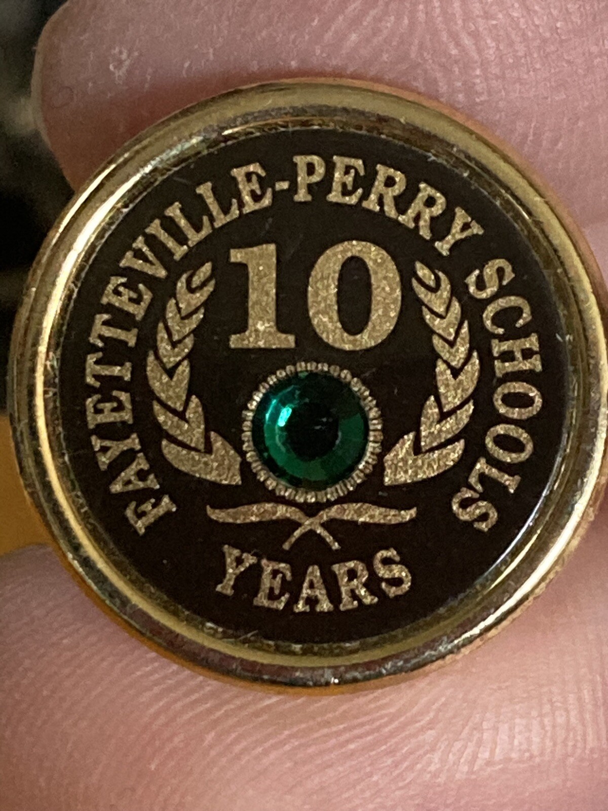 Fayetteville perry schools 10 years Lapel Pin EUC K535