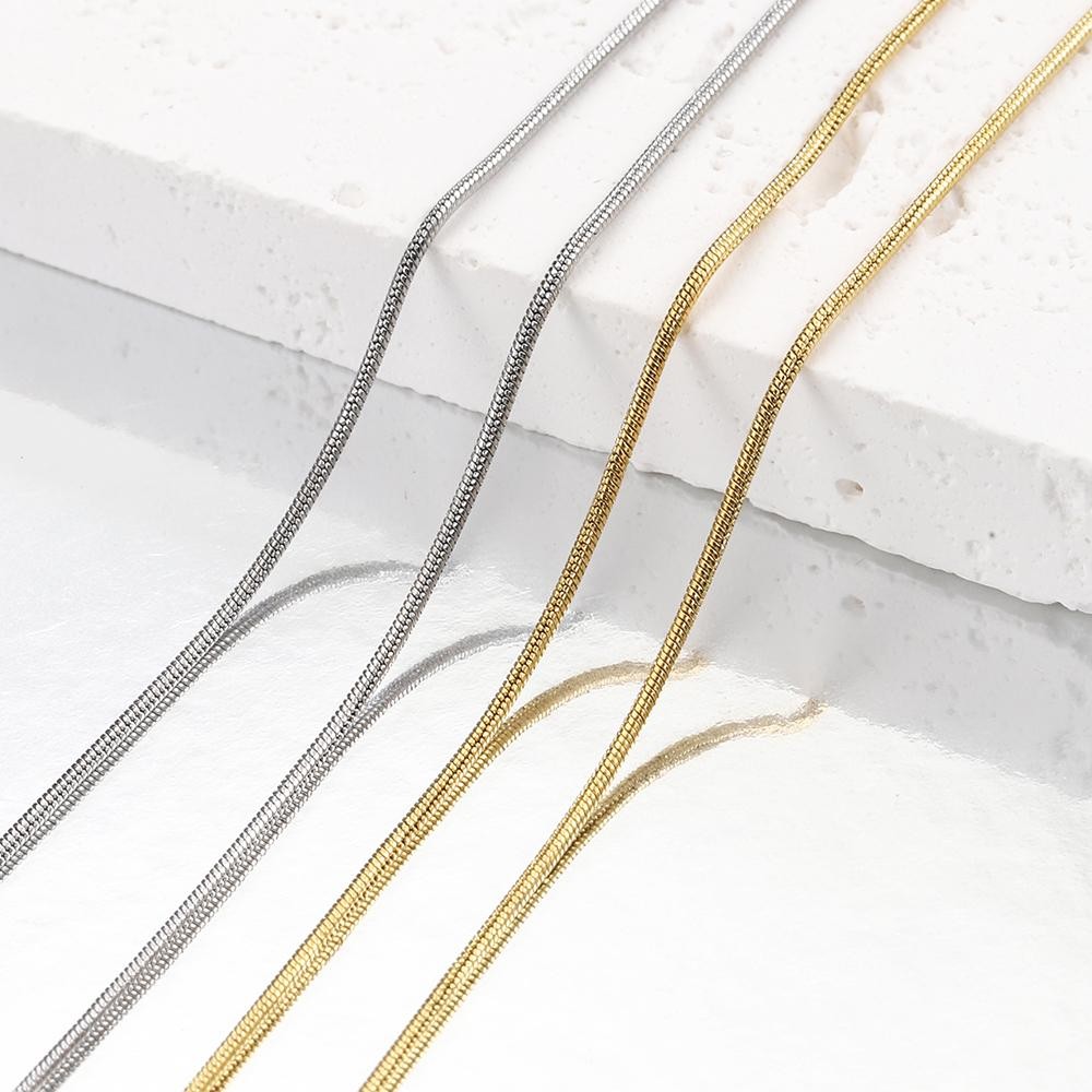 5pcs Snake Necklace Chains Stainless Steel 45+5cm Diy Jewelry Wholesale Unisex