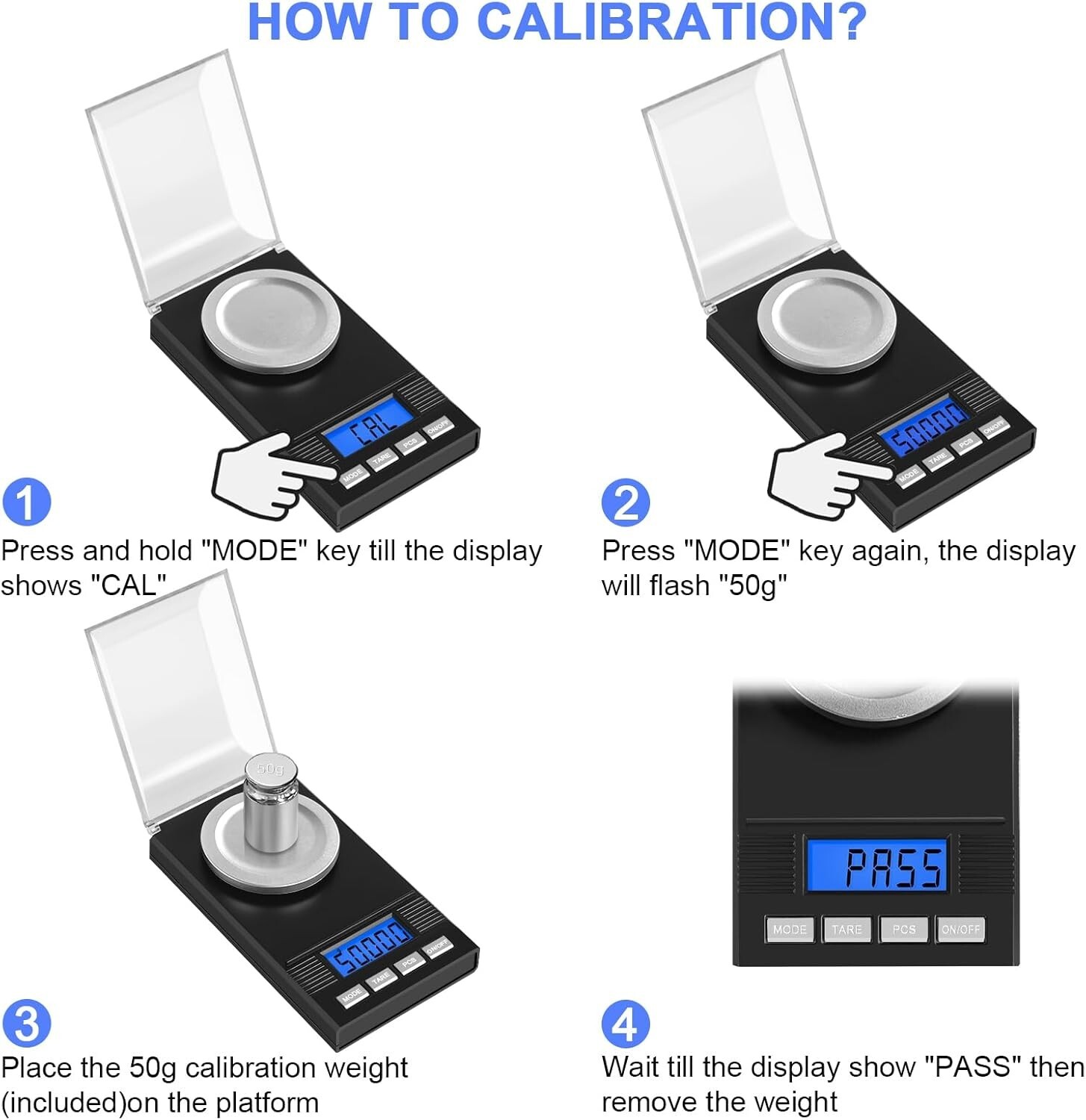 Milligram Scale 50g/0.001g, Portable Jewelry Scale .001 Gram Accuracy, Mg Scale