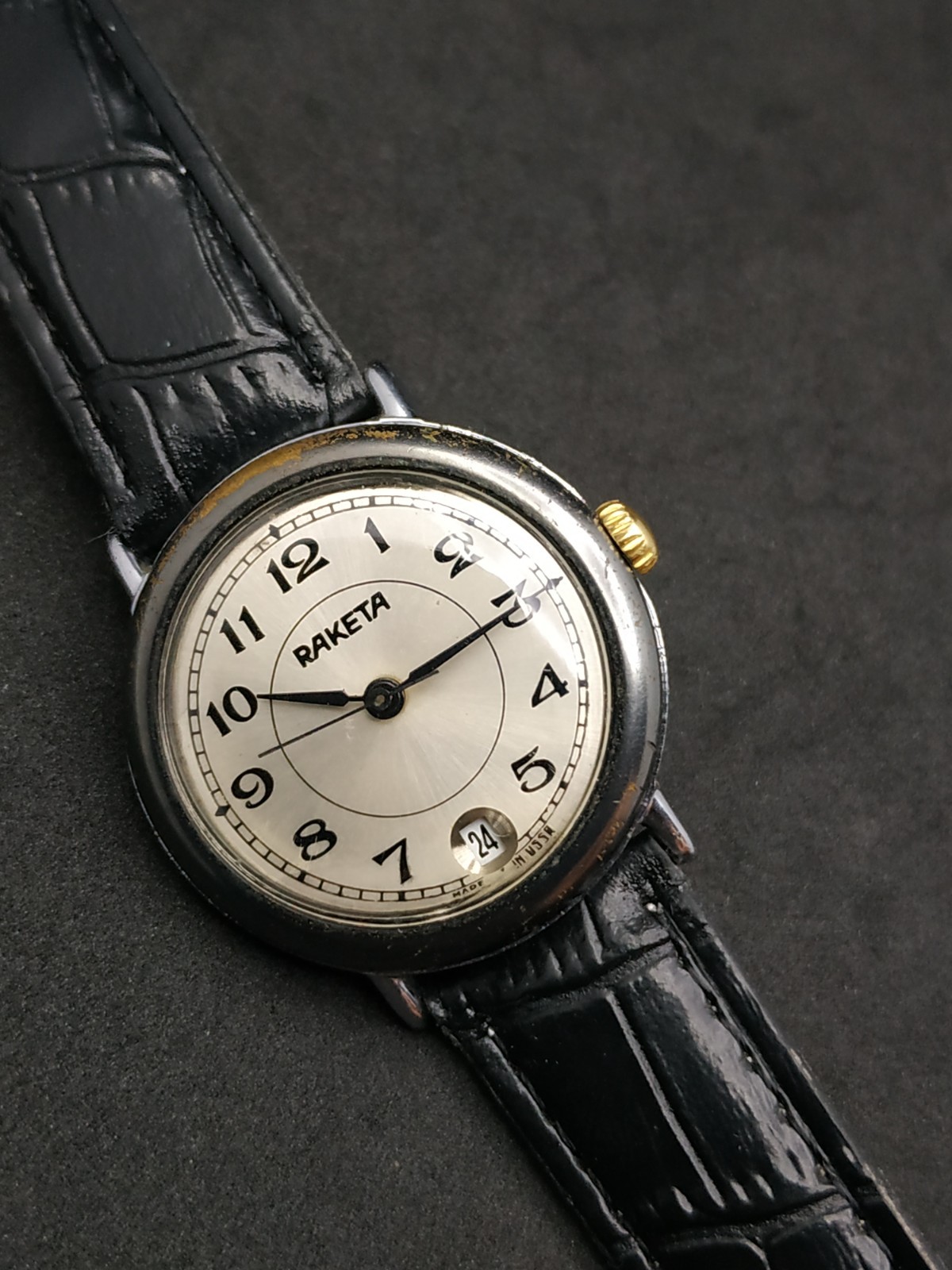 Men’s Dress Vintage USSR Watch Raketa Mechanical 2614.H Russian Retro Soviet ☭