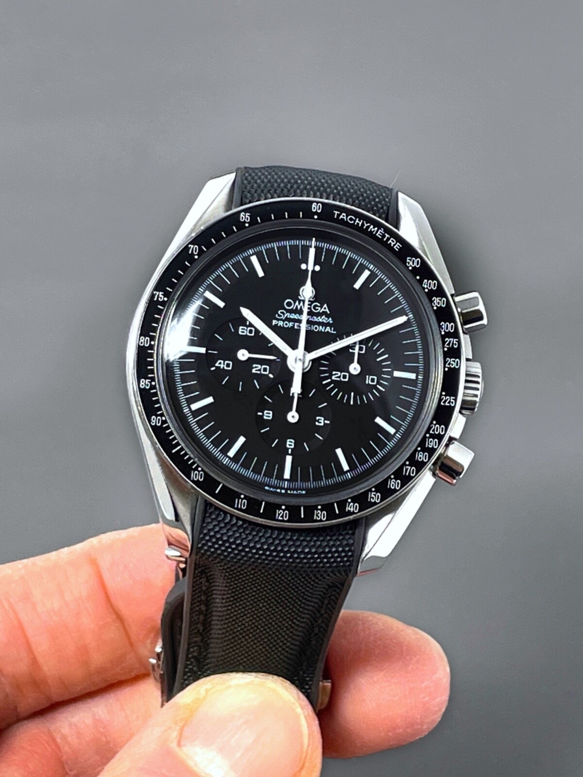 Omega Speedmaster/Seamaster 20mm Sailcloth/Rubber Watch Strap with Clasp Options
