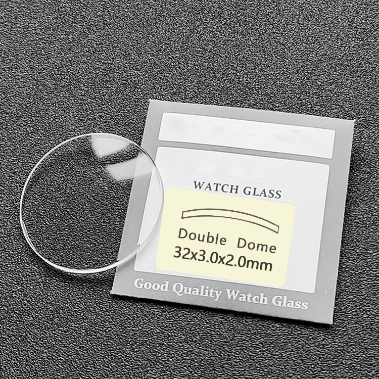 1.0/1.2/1.5/2.0/2.5mm Thick Double Dome Mineral Watch Glass Crystal 18-60mm