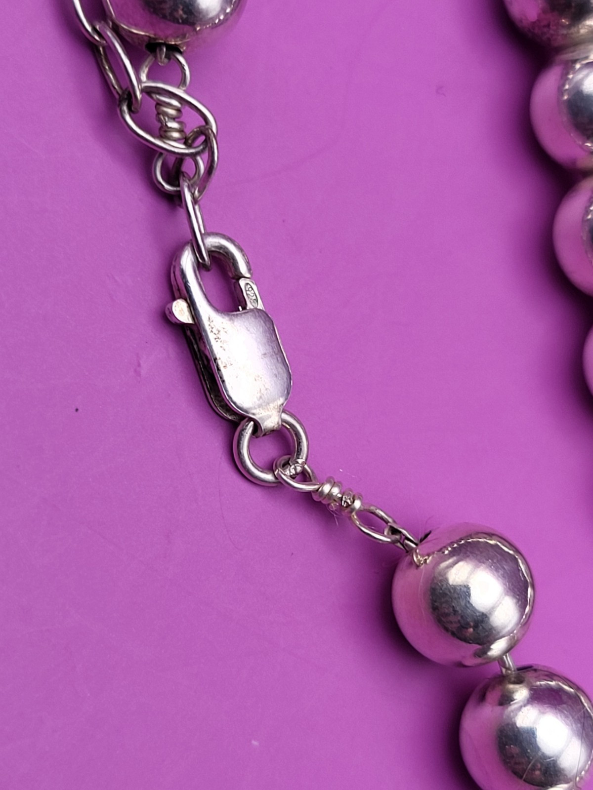 AIL Necklace Sterling Silver Pearls Approx 8mm 19″ With Adjustment Chain 32g