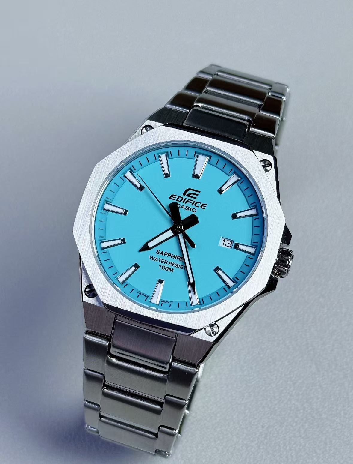 Casio Edifice EFR-S108D-2BV Men’s Analog Wrist Watch Sapphire Crystal Stainless