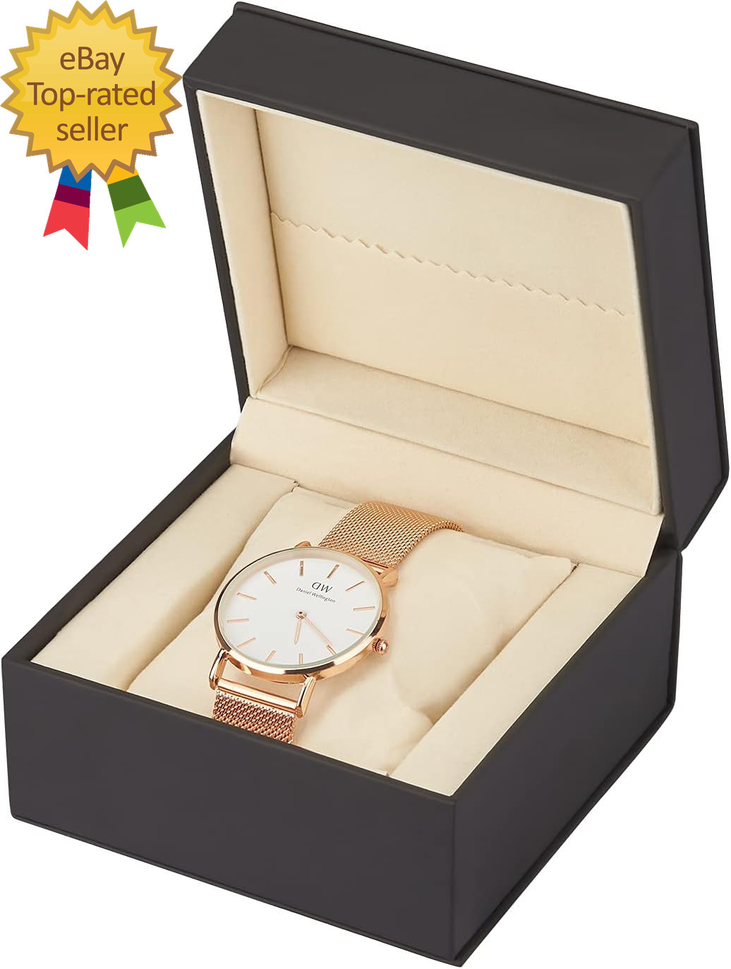Luxury Black Single Watch Gift Box with Pillow PU Leather Wristwatch Display Cas