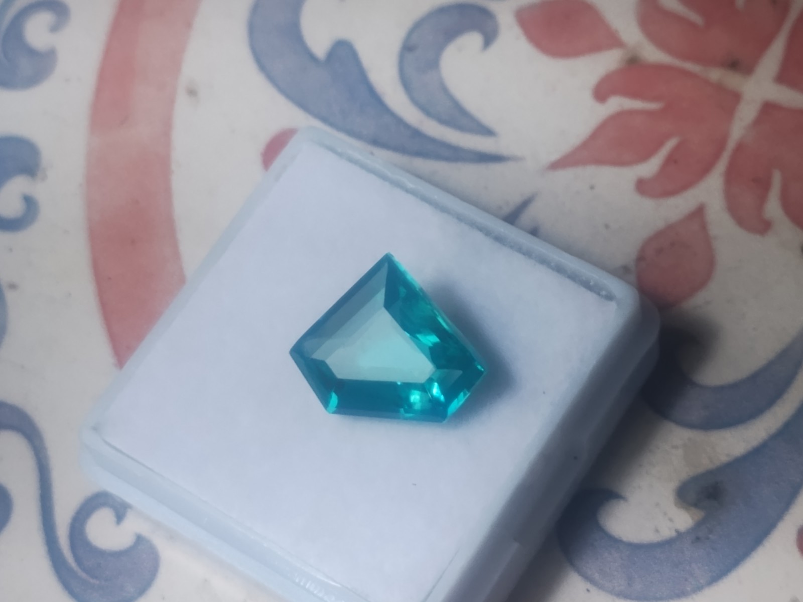 5.85ct Serendibite Green Bluish Unheated AGL Certified Fancy 10.5×12.5×5.7mm