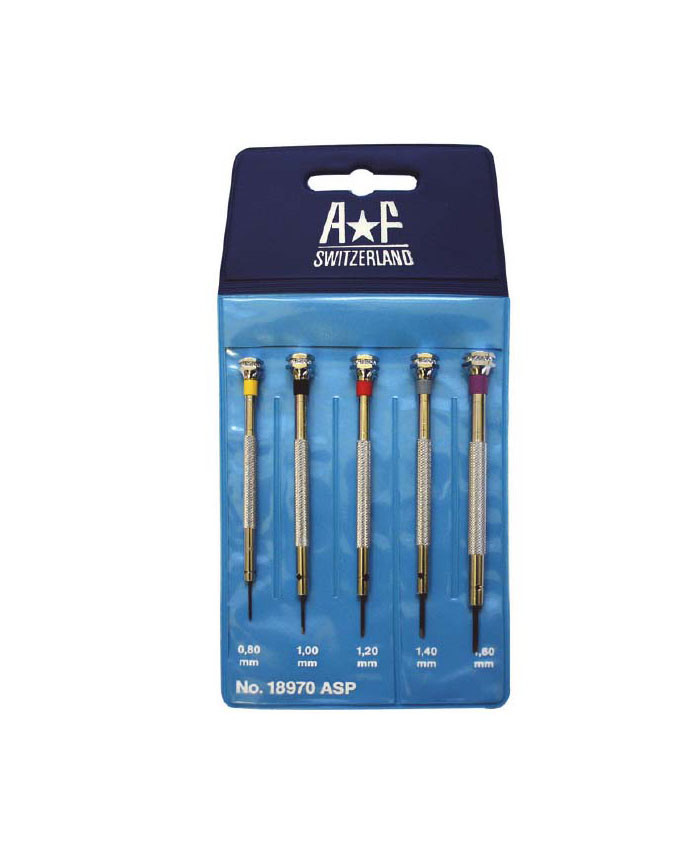 Professional Top Quality Swiss AF Watch flat head blade Screwdriver 5 pc Set NEW