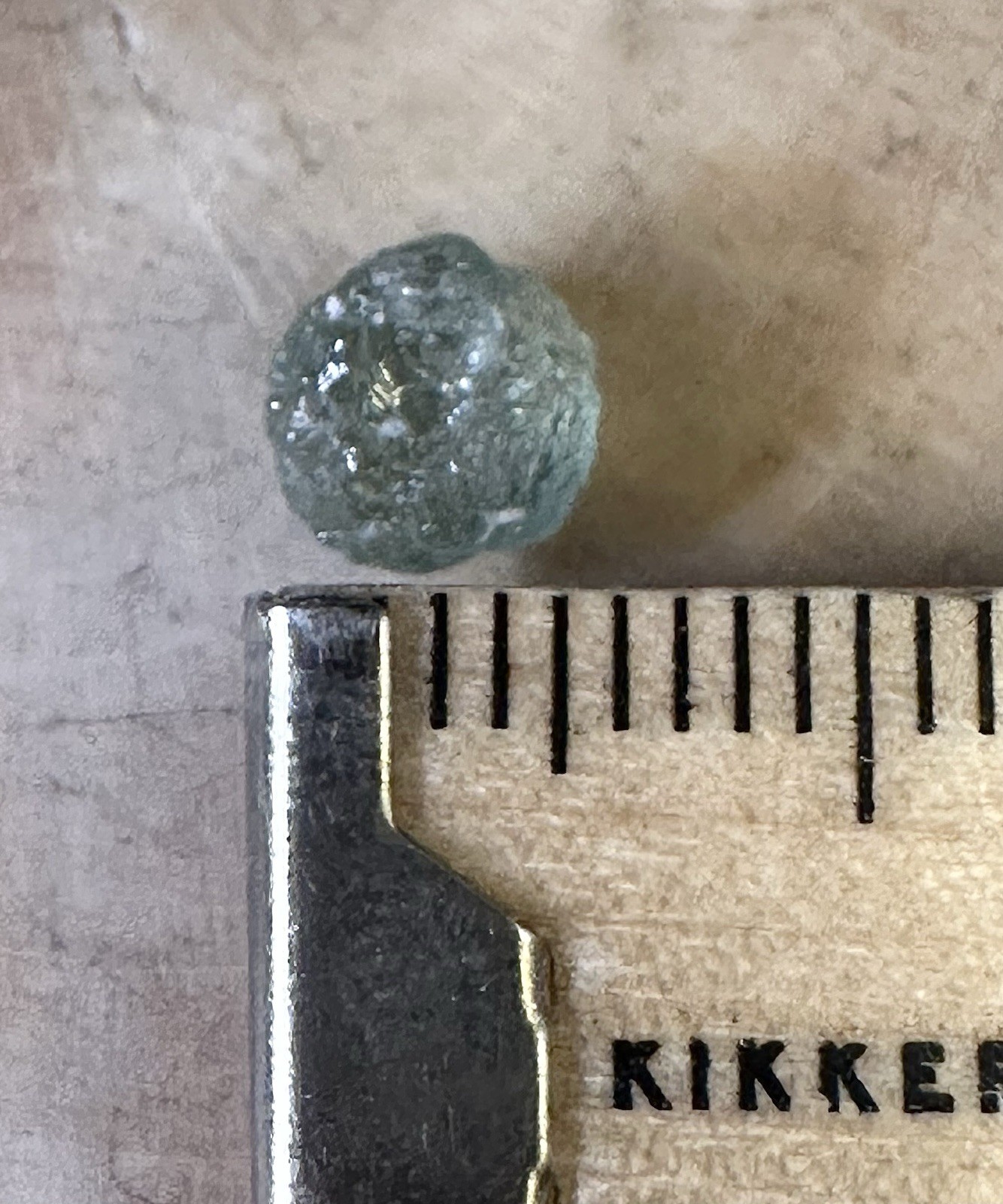 Gorgeous Natural Uncut Green Montana Sapphire 2.00 CT Approx 6x6x5 mm