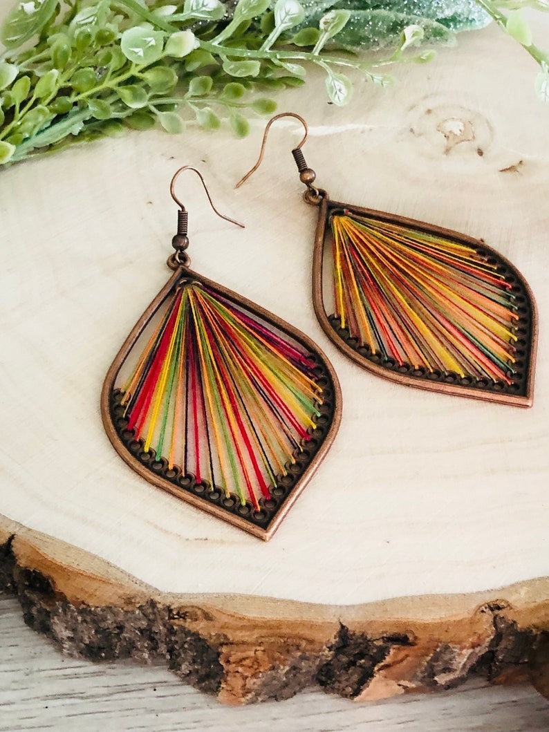 Boho Earring Dangle/Bronze Earring/Bohemian Earring/Unique Boho Jewelry/