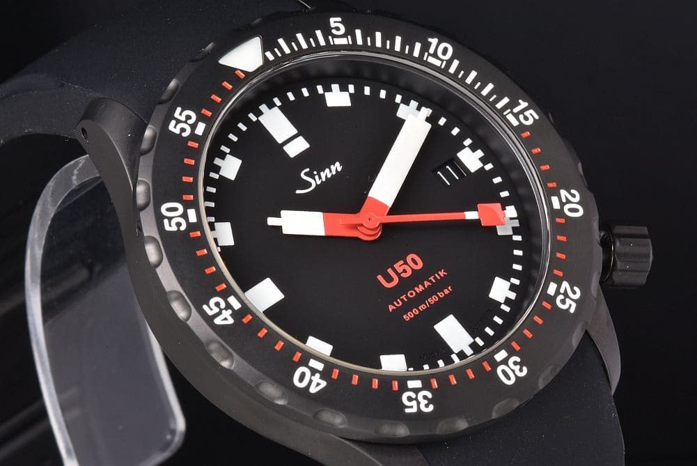 SINN U50.S Silicon Diver's Watch U-Boat Steel (DLC) SW300-1 from Japan #038