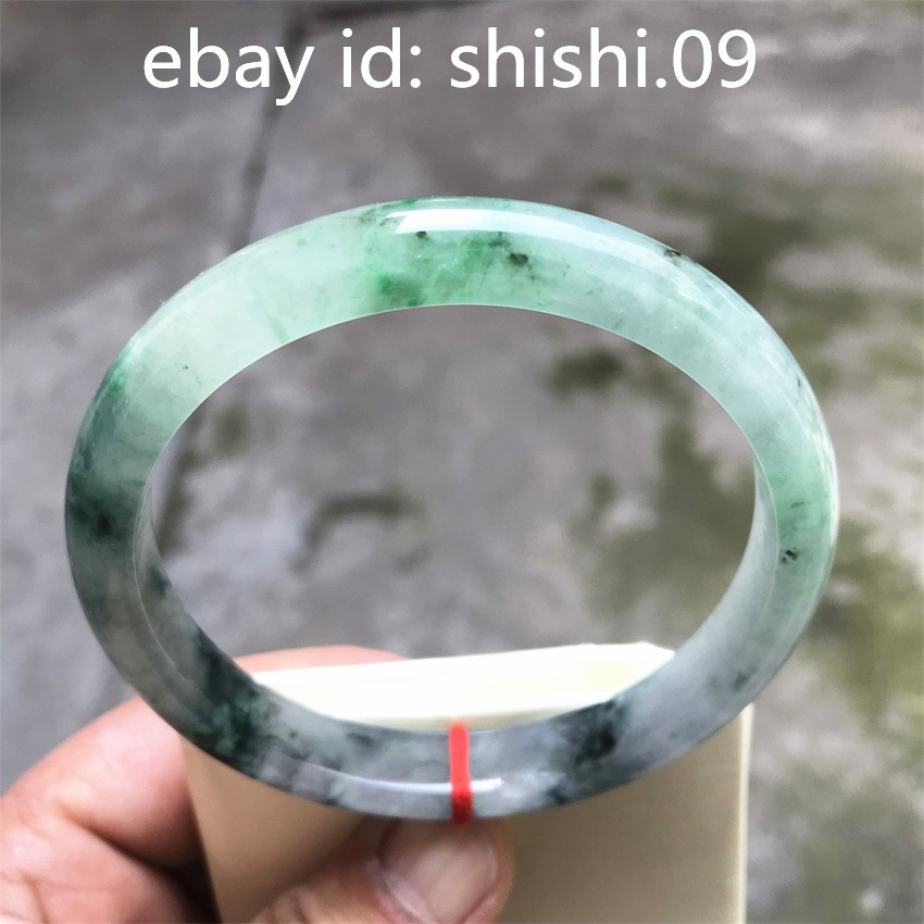 65.5MM Natural Green Jadeite Jade Bracelet Myanmar Big Jade Bracelet
