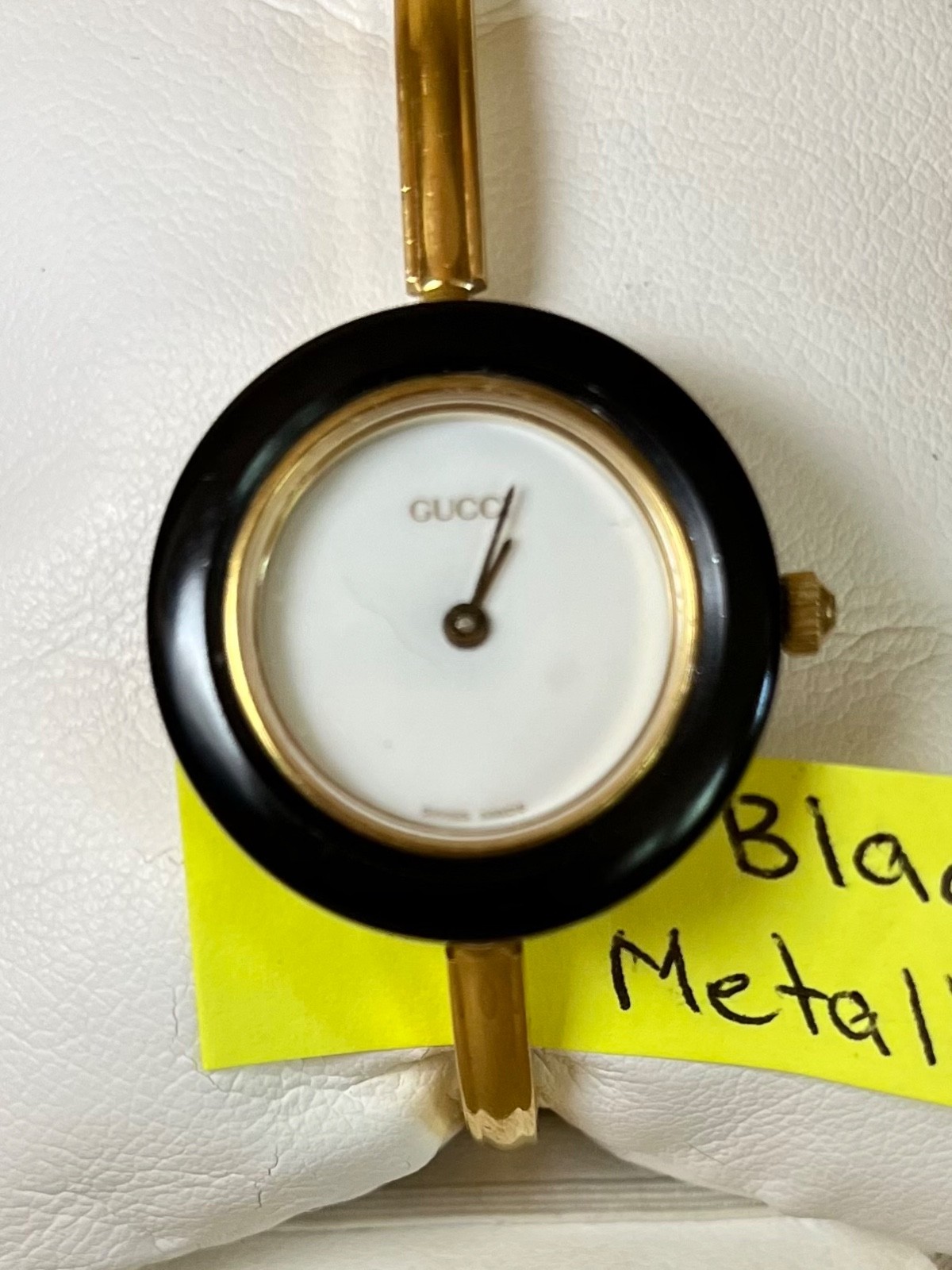 Interchangeable Black MetalBezel fits Gucci models 1100/1200 – WATCH NOT INCLUDE
