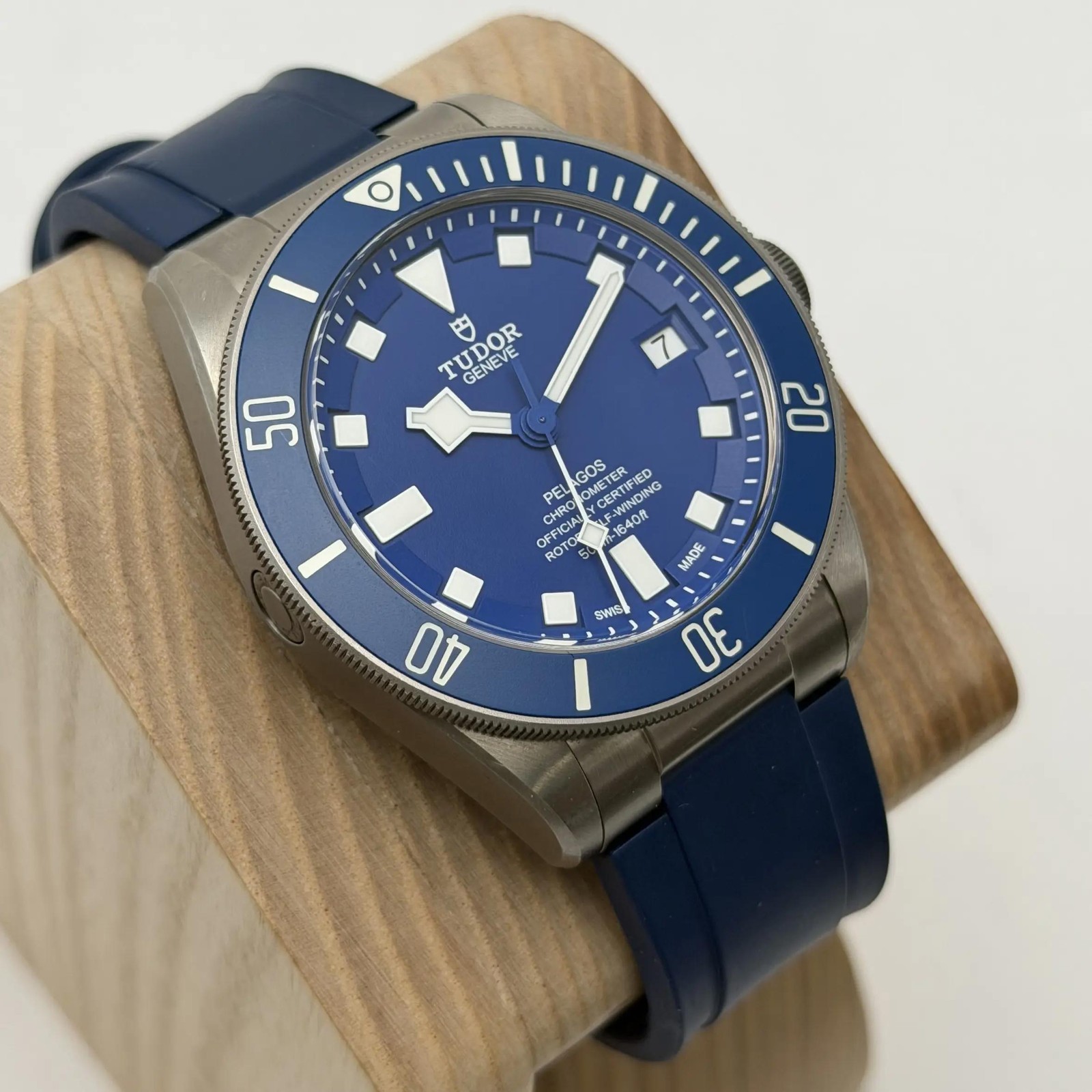 Tudor Pelagos 42MM 25600TB Titanium Blue Dial Rubber Strap Watch