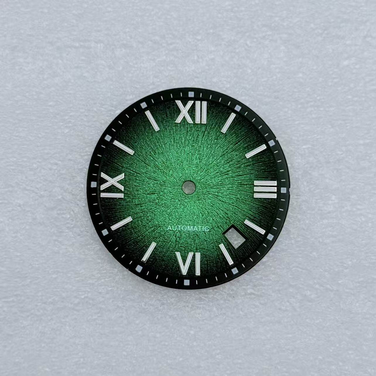 31.8mm Black Purple Watch Dial No Lume Fit NH35/36 Movements Watch Accessories