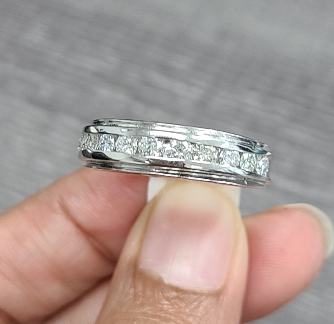 DEAL! 1.00CT 100% NATURAL ROUND DIAMOND MEN’S WEDDING BAND RING 14KT GOLD 6.40MM