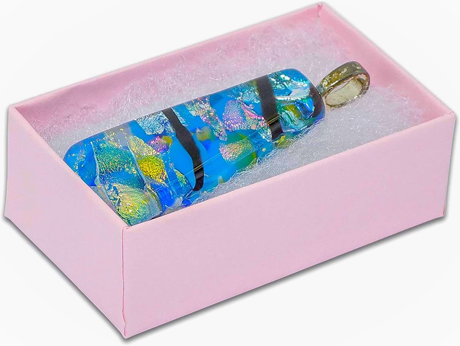 Light Pink Kraft Cotton Filled Jewelry Packaging Gift Boxes