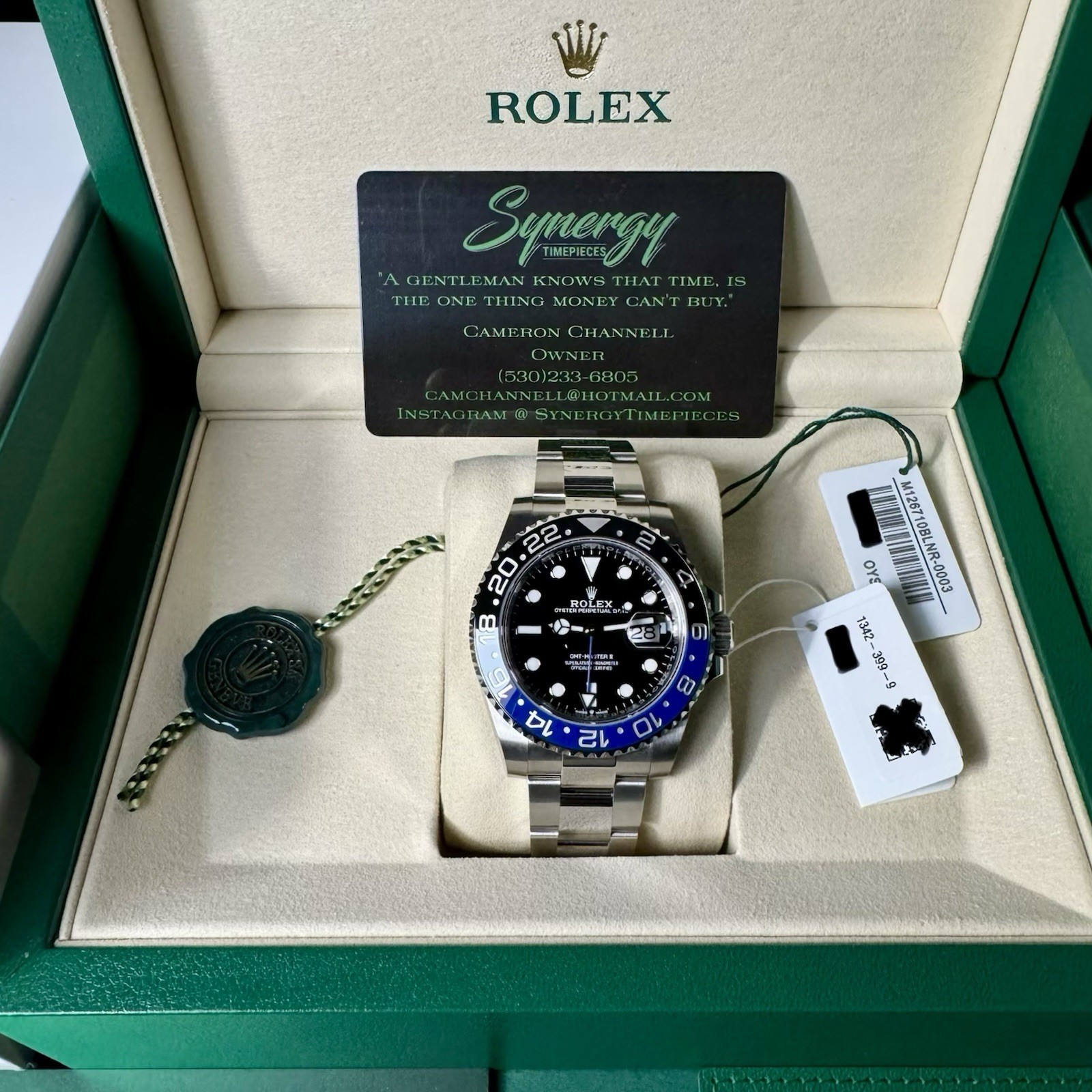 Rolex GMT-Master II 126710BLNR 2026 BNIB Full Fresh AD Set