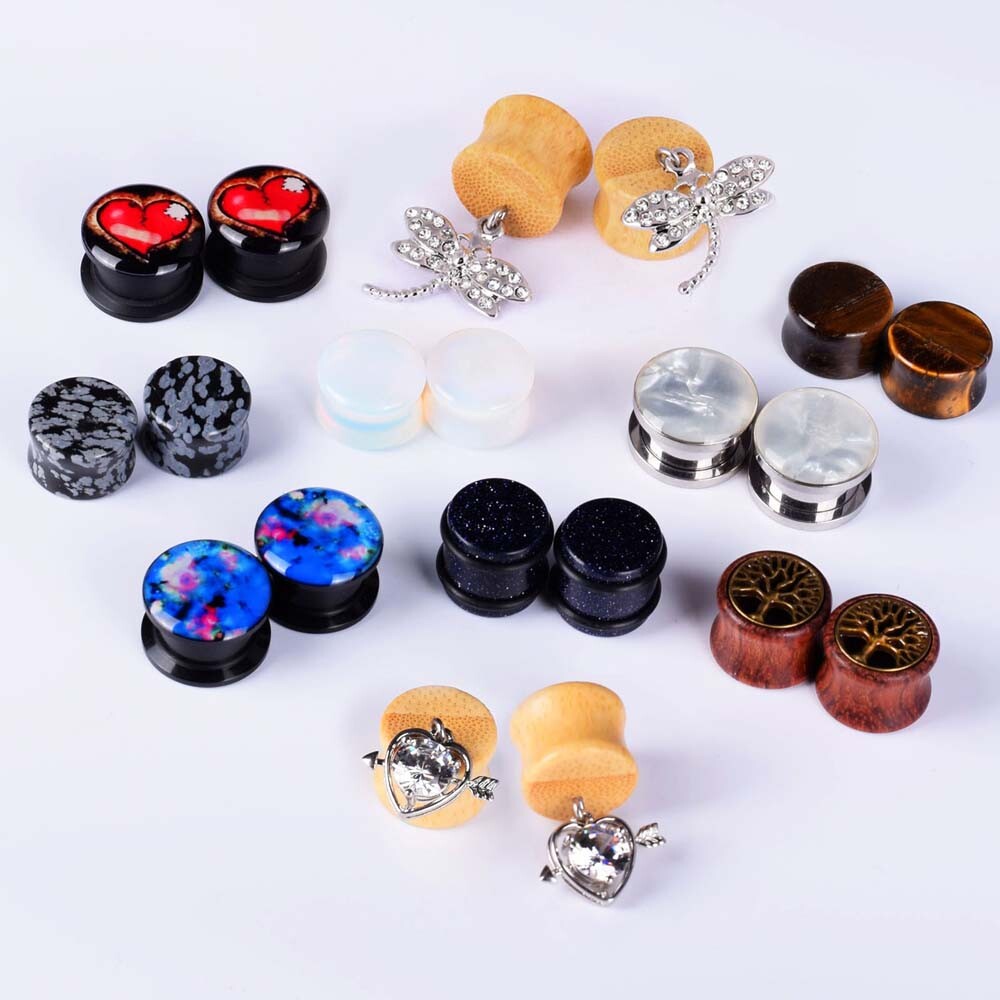 5-200PCS Wholesale Lot Ear Plugs Ear Gauges Random Mixed Style Flesh Tunnels