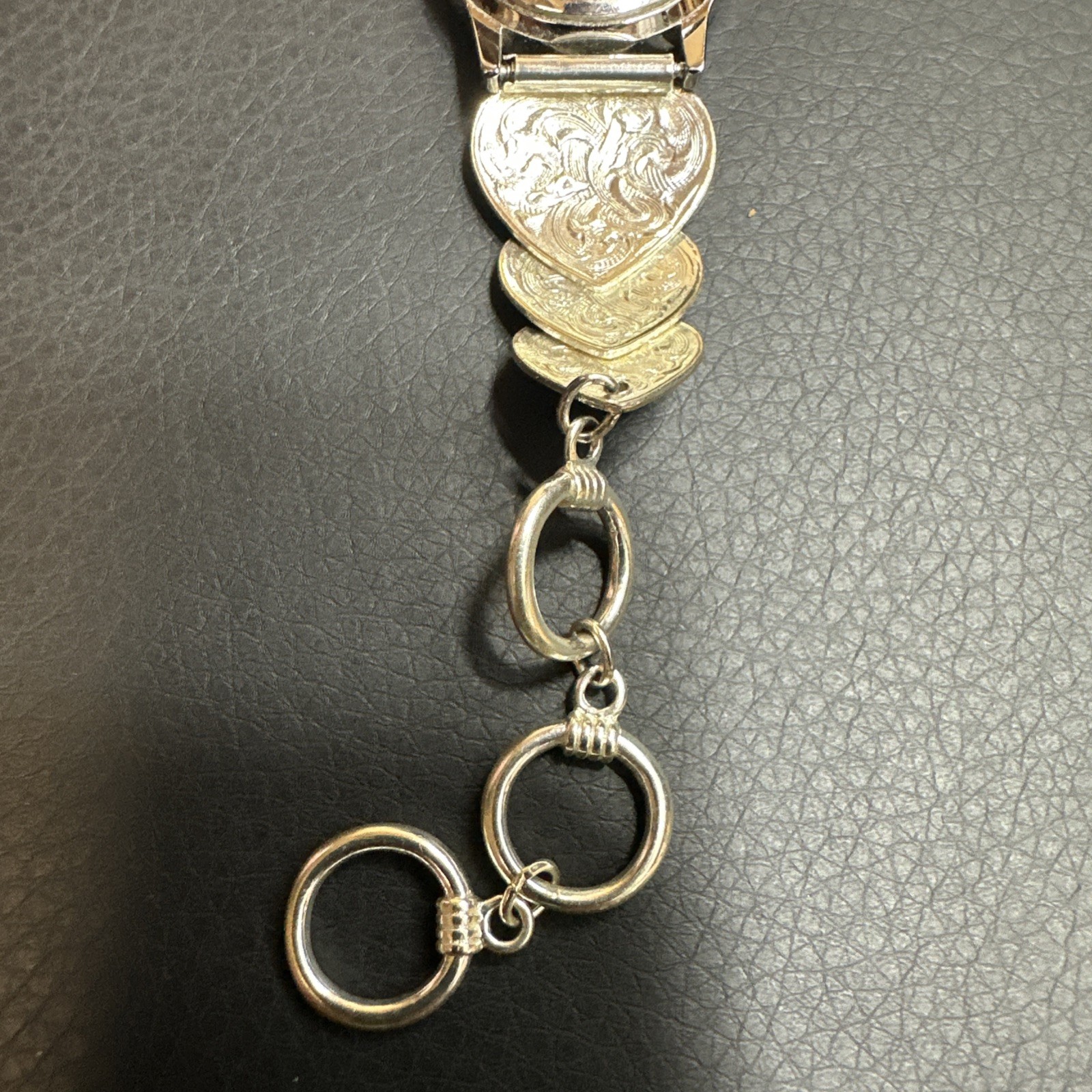 Montana Silversmiths Watch Gold Silver Plate Triple Heart Bracelet Needs Battery