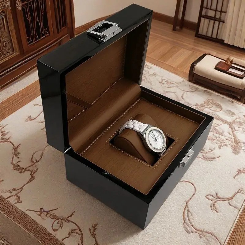 Solid Wood Lacquer Watch Box Storage Case High-End Display Gift Packaging