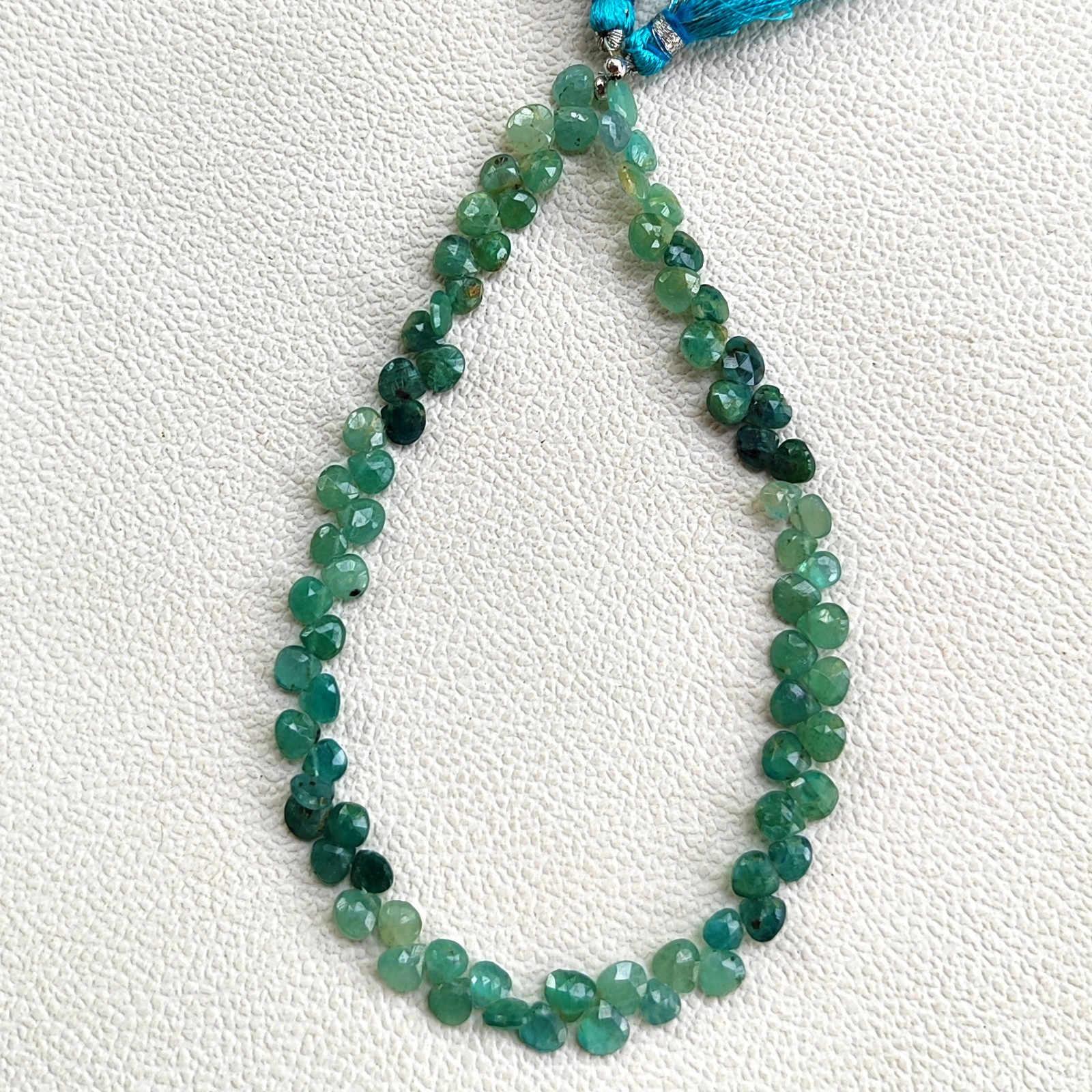 Rare Grandidierite Faceted Heart Beads 5mm Size Madagascar Gemstone 10″ Strand