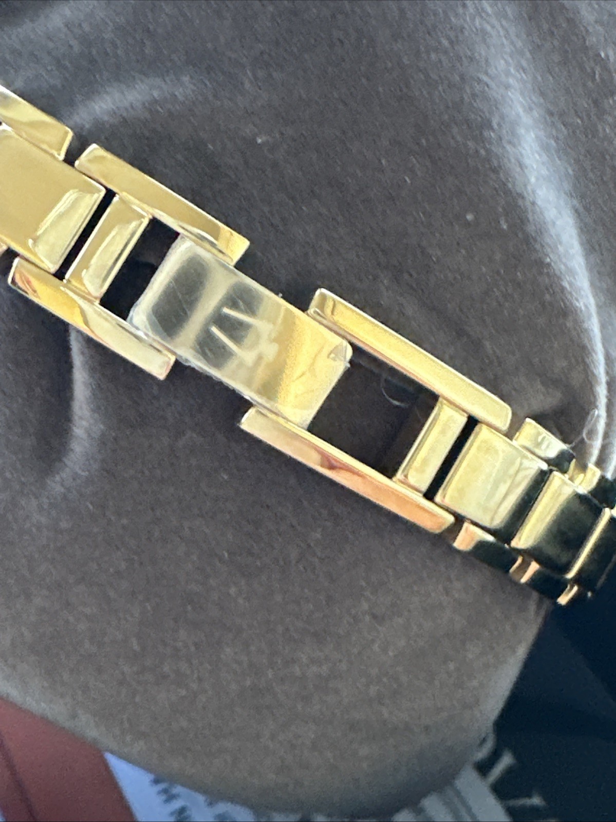 Bulova Bangle Ladies Diamond Gold Plated Stainless Quartz Watch 97P141