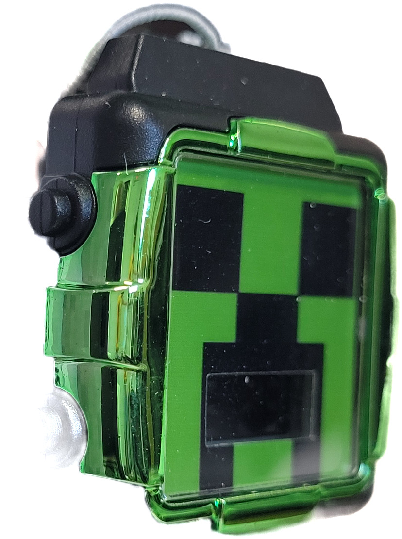 Watch – Minecraft Creeper Face Wristwatch Digital Flashing LCD Light NEW GREEN