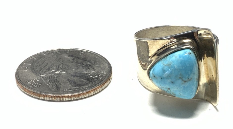 Mine Finds by Jay King Sterling Silver 925 Turquoise Ring Size 10 MB01